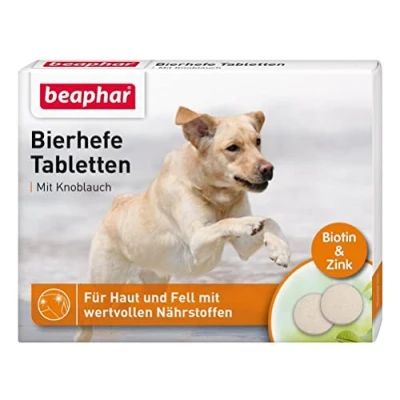 Abbildung von BEAPHAR Bierhefetabletten Für Hunde Strapazierfähige Haut Und Glänzendes Fell Mit Knoblauch, Biotin, Zink Anderen Wertvollen Nährstoffen 65g 100 Stk.