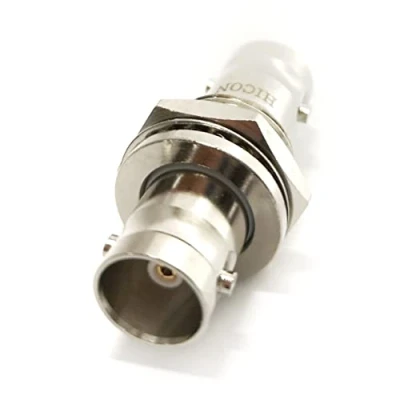 Abbildung von HICON BNC 3G SDI Patch Einbaubuchse / Kupplung 75ohm mit Gewinde 1/2&quot; 2 pol Adapter weiblich für Video FP HD