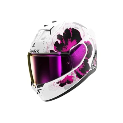 Abbildung von SHARK, Integraler Motorradhelm D SWKAL 3 MAYFER, White violet anthracite WVA, Größe S
