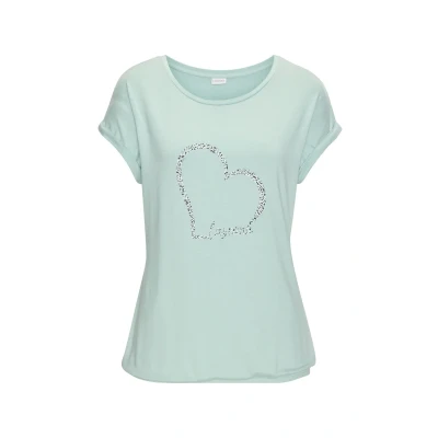 Abbildung von Lascana Kurzarmshirt &quot;mit Herz Print&quot;, aus weichem Viskose Stretch