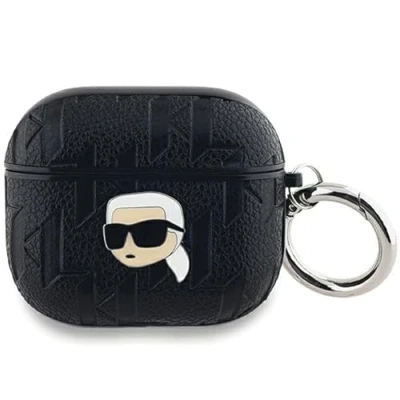 Abbildung von CG Mobile Karl Lagerfeld KLA3PGKIPK Hülle für AirPods 3 Schwarz Monogram Head