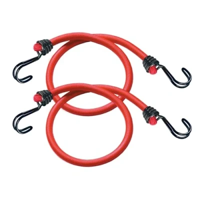 Abbildung von Master Lock 3020EURDAT Gummi Spannseile mit Haken [Set 2 Spannseilen] [60 cm langes Spannseil] [Doppelter Invershaken] Ideal zum Transportieren, Verpacken und Sichern von Lasten