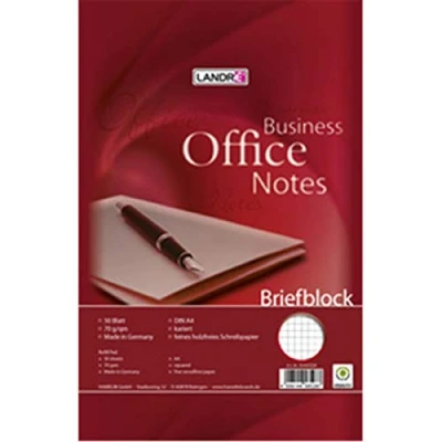 Abbildung von 10 x Landre Briefblock Office A4 50 Blatt 70 g/qm 4 fach gelocht karie