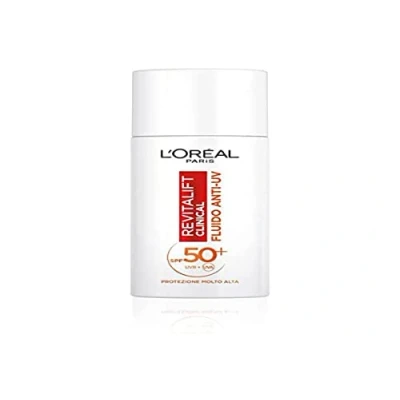 Abbildung von L&#039;Oréal Paris Revitalift Clinical Anti UV Flüssigkeit, LSF 50+, sehr hoher Schutz, mit Vitamin C Antioxidans, 50 ml