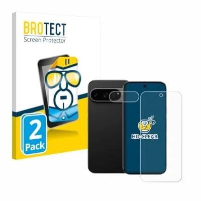 Abbildung von BROTECT (2 Stück Schutzfolie für Google Pixel 9 Pro XL (Display+Kamera) Displayschutz Folie Ultra Klar