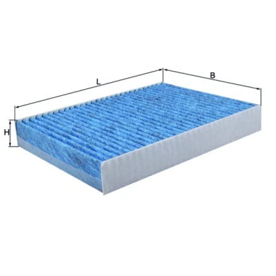 Abbildung von MAHLE ORIGINAL LAO 686 Innenraumfilter Aktivkohlefilter, mit antiallergischer Wirkung, antibakterieller Wirkung 262,0 193 37,0 CareMetix