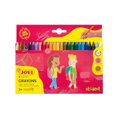 Abbildung von Jovi Wachsmalstifte Plasticolor rund VE=24 Stück farblich sortiert