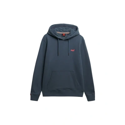 Abbildung von Superdry Essential LOGO Kapuzenpullover, Herren, Größe: XXL, Stormy weather blue