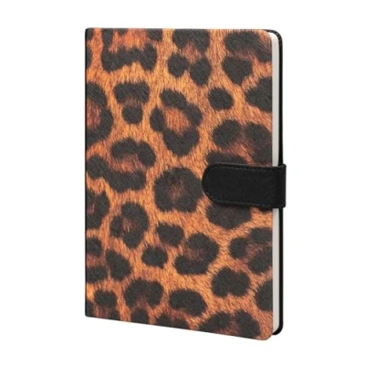 Abbildung von Kokonote Bullet Journal Notizbuch Luxe Leopard Stoff Hardcover Notizblock Reisetagebuch zum selberschreiben Dotted Tagebuch