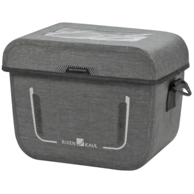 Abbildung von klick fix Unisex Erwachsene Klickfix Fahrradkörbe, Tweed Grau, 26x20x19 cm