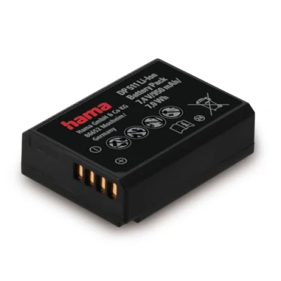 Abbildung von Hama Li Ion Akku DP 396&quot; für Canon LP E10 (Li Akku, Ersatzakku, Pack, 950mAh, EOS 1100D, 1200D, 1300D, 2000D, 4000D) Schwarz