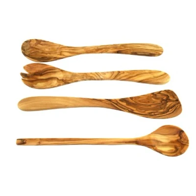 Abbildung von Olivenholz erleben Kochbesteck Set, (Set, 4 tlg.)
