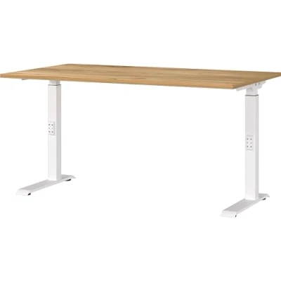 Abbildung von GERMANIA Schreibtisch &quot;Downey, mechanisch höhenverstellbar&quot;, moderne Farbvariationen, Breite 120/140/160/180 cm, Made in Germany