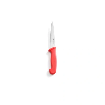 Abbildung von HENDI Filetiermesser Rohfleisch 15 cm Klinge HACCP 0,9 mm Edelstahl Länge: 30 rot, Fleisch Filiermesser kaufen