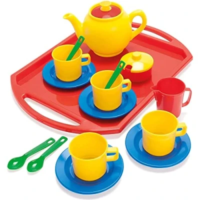 Abbildung von dantoy Spielgeschirr Kinder Spielzeug Tee Service auf Tablett Teeservice, (18 tlg)