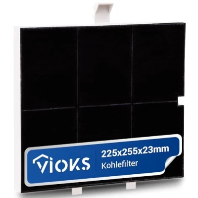 Abbildung von VIOKS Kohlefilter Dunstabzugshaube 255x225x23mm Ersatz für Balay 00361047 361047 FKS170BSH DHZ5136 LZ51351 Z5117X1 / Constructa Aktivkohlefilter Siemens Neff