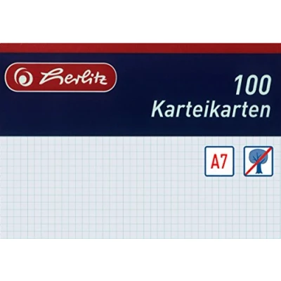 Abbildung von Herlitz Karteikarten A7 (Kariert, 200 Karten)