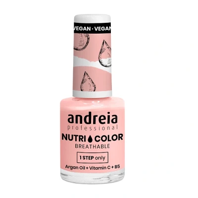 Abbildung von Andreia Professional NutriColor Atmungsaktiver Nagellack Veganer und Tierversuchsfreier Nagelkunst mit langanhaltendem Glanz Finish Farbe NC11 Pink 10.5ml