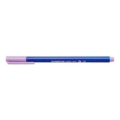 Abbildung von STAEDTLER Filzstifte triplus color, lavendel, dreikant, stabile, eindrucksichere Spitze, Linienbreite ca. 1 mm, kindgerecht, Made in Germany, 10 lavendel fibre tip pens im Kartonetui, 323 62