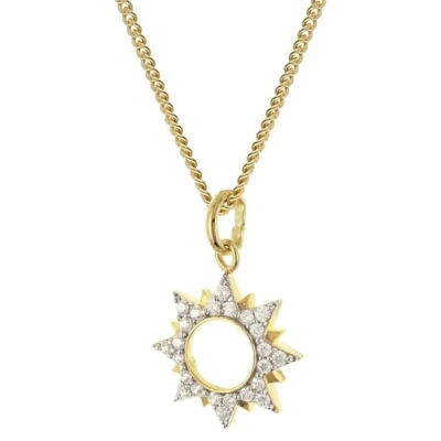 Abbildung von trendor 28539 Damen Halskette 925 Silber Vergoldet Zirkonia Collier