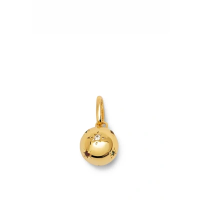 Abbildung von SINGULARU Kügelchen Glam Charm. Messing mit 18 Kt Vergoldeter Beschichtung und Zirkonia. Schmuck für Damen.