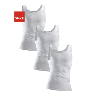 Abbildung von Clipper Exclusive Unterhemd, (3 St.), mit Komfortschnitt, hinten etwas länger in Feinripp, Tanktop