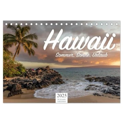 Abbildung von Hawaii Sommer, Sonne, Urlaub (Tischkalender 2025 DIN A5 quer), CALVENDO Monatskalender