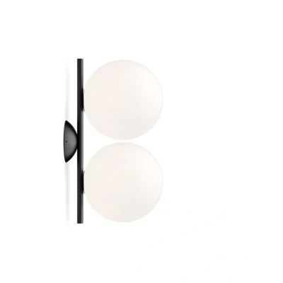 Abbildung von FLOS IC C/W1 Double Wandleuchte schwarz Ø 20 cm