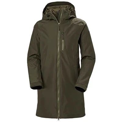 Abbildung von Helly Hansen Belfast LONG Winterjacke, Damen, Größe: Small, Utility green