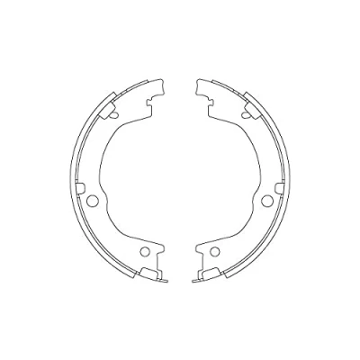 Abbildung von TRW GS8829 Handbremsbeläge HYUNDAI: SANTA FE 2, H 1 / Starex MPV, Trajet