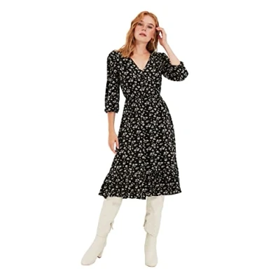Abbildung von Trendyol Gewoontjes Freizeitkleid, Damen, Größe: 34, Black