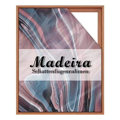 Abbildung von BIRAPA Madeira Schattenfugenrahmen für Leinwand 20x20 cm in Terracotta, Holzrahmen, Rahmen Leinwände, Leerrahmen Leinwand, Keilrahmen