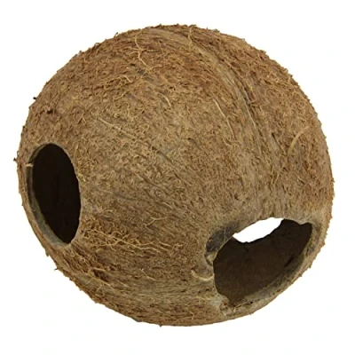 Abbildung von JBL 61514 Kokosnuss Schale als Höhle für Aquarien und Terrarien, Cocos Cava 1/1 M