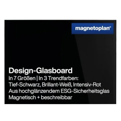 Abbildung von Magnetoplan Design Glasboards magnetisch 13403012 schwarz