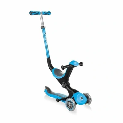 Abbildung von GLOBBER GO UP Deluxe 3 in 1 Dreirad, 120/80 mm, ABEC 5, rädrig, höhenverstellbar, Klappmechanismus, hellblau
