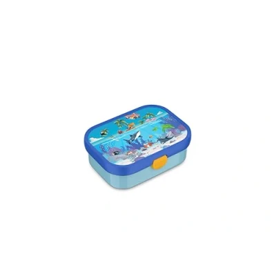 Abbildung von Mepal Lunchbox Campus Bento für Kinder Brotdose mit Fach &amp; Gabel Meal Prep Box Clip Verschluss BPA frei Spülmaschinenfest 750 ml Tropical Ocean