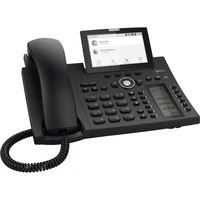Abbildung von Snom D385N IP Telefon, SIP Tischtelefon, 4,3&quot; TFT Farbdisplay 480 x 272 Pixel, 12 Identitäten, Sensorhakenschalter,USB, 48 selbstbeschriftende Schlüssel (12 physische), Schwarz, 00004600