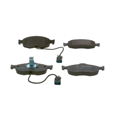 Abbildung von BOSCH 0 986 460 971 Bremsbelagsatz Low Metallic mit integriertem Verschleißsensor Montageanleitung, Anti Quietsch Blech, Kolbenclip