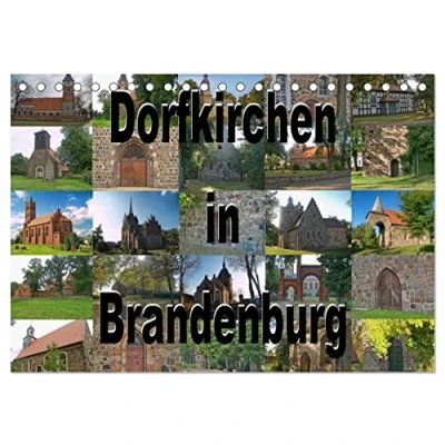 Abbildung von Dorfkirchen in Brandenburg (Tischkalender 2025 DIN A5 quer), CALVENDO Monatskalender