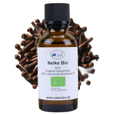 Abbildung von Sala Nelkenöl BIO Gewürznelke Aroma ätherisches Öl naturrein zum Verzehr 50 ml