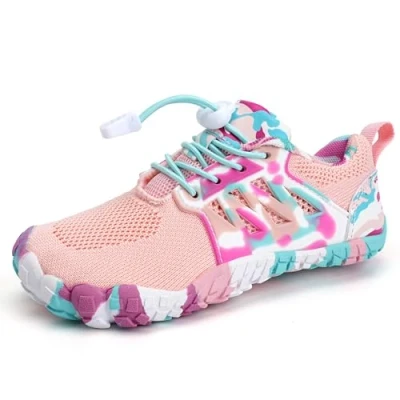 Abbildung von Barfußschuhe Wasserschuhe Kinder Jungen Mädchen Aqua Schwimmen Nass Riff Schuhe für Strand Pool Wasser Sport Non Slip Schnell Trocknen(Pfirsich Rosa31)