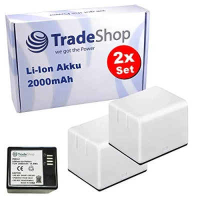 Abbildung von 2X Hochwertiger Li Ion Akku für Arlo Pro/Pro 2 Sicherheits Kamera 2000mAh 7,2V ersetzt 308 10029 01, 10047 A 1, 1B / Ersatz