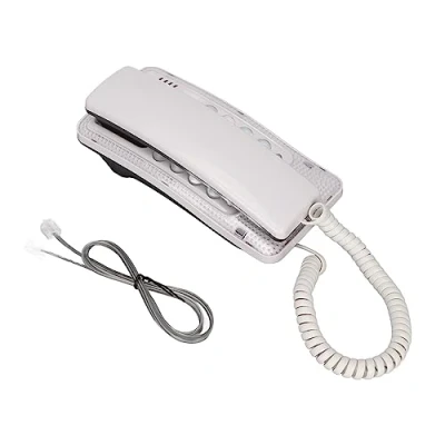 Abbildung von ciciglow Schnurgebundenes Telefon, KXT 438 Heimtelefon Telefon für die Wandmontage mit Wahlwiederholungs Schnellstummschaltfunktion das Home Hotel School Office(Weiß)