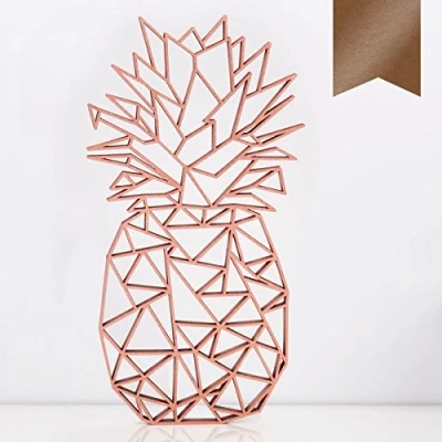 Abbildung von KLEINLAUT 3D Origami, Ananas, 26,6 x 50 cm (XL), Kupfer