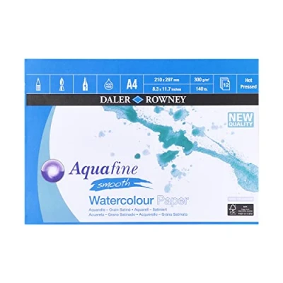 Abbildung von Daler Rowney DAL AQUAFINE Smooth Block, A4, 300g, 12 Blatt