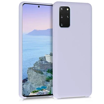 Abbildung von kwmobile Hülle kompatibel mit Samsung Galaxy S20 Plus Silikon Handy Case Handyhülle weiche Oberfläche kabelloses Laden Pastell Lavendel