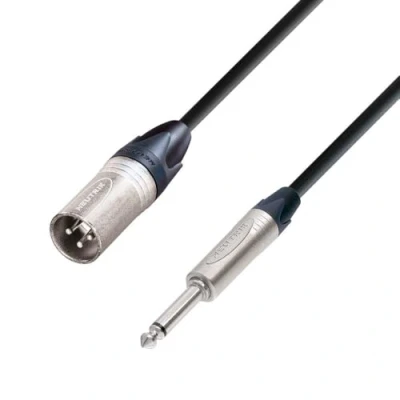 Abbildung von Adam Hall Cables K5MMP0300 Mikrofonkabel Neutrik XLR male auf 6,3mm Klinke mono 3m