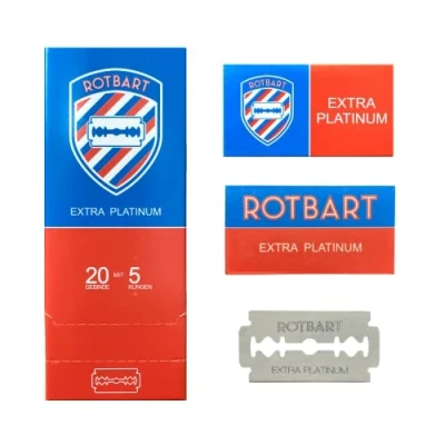 Abbildung von Rotbart Extra Platinum Double Edge Rasierklingen für Rasierhobel Klingen die klassische Nassrasur (20 x 5 Stück)