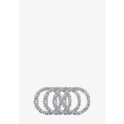 Abbildung von Slip PURE SILK Skinny Scrunchies Haarstylingaccessoires, Damen, Größe: One Size, Grey