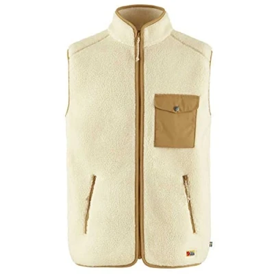 Abbildung von Fjallraven 87073 113 232 Vardag Pile Fleece Vest M/Vardag M Sweatshirt Herren Chalk White Buckwheat Brown Größe L